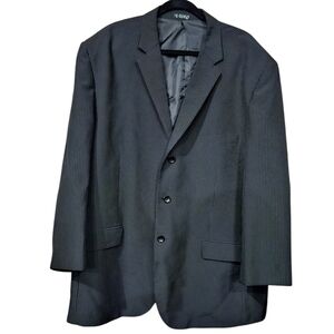 Mens Black Vitto Small‎ Pin Stripe Suit Jacket Size 50L
